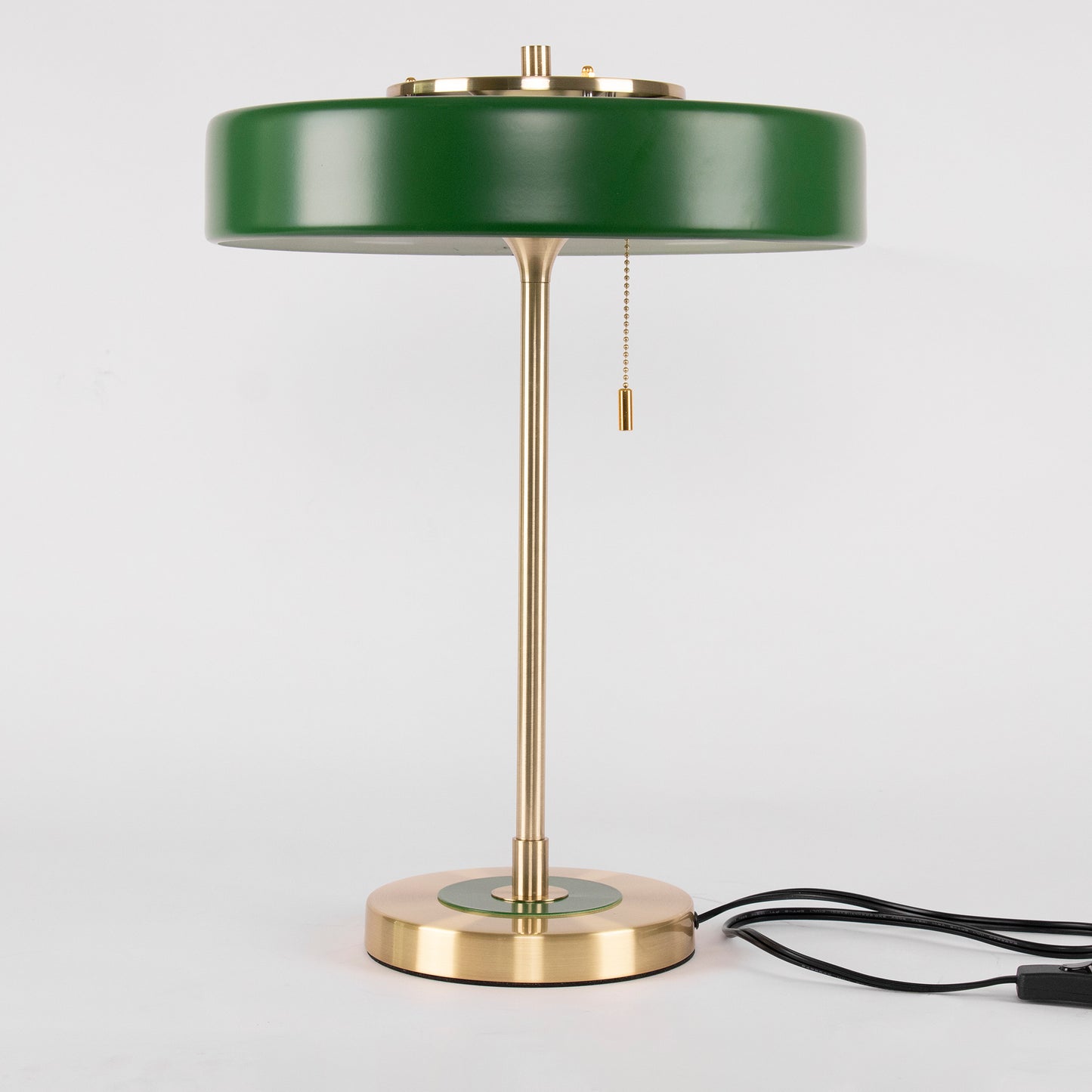Table Lamp Metal 13.8 in x 18.9 in Acrylic Shade Indoor Desk Nightstand Light | Thomler