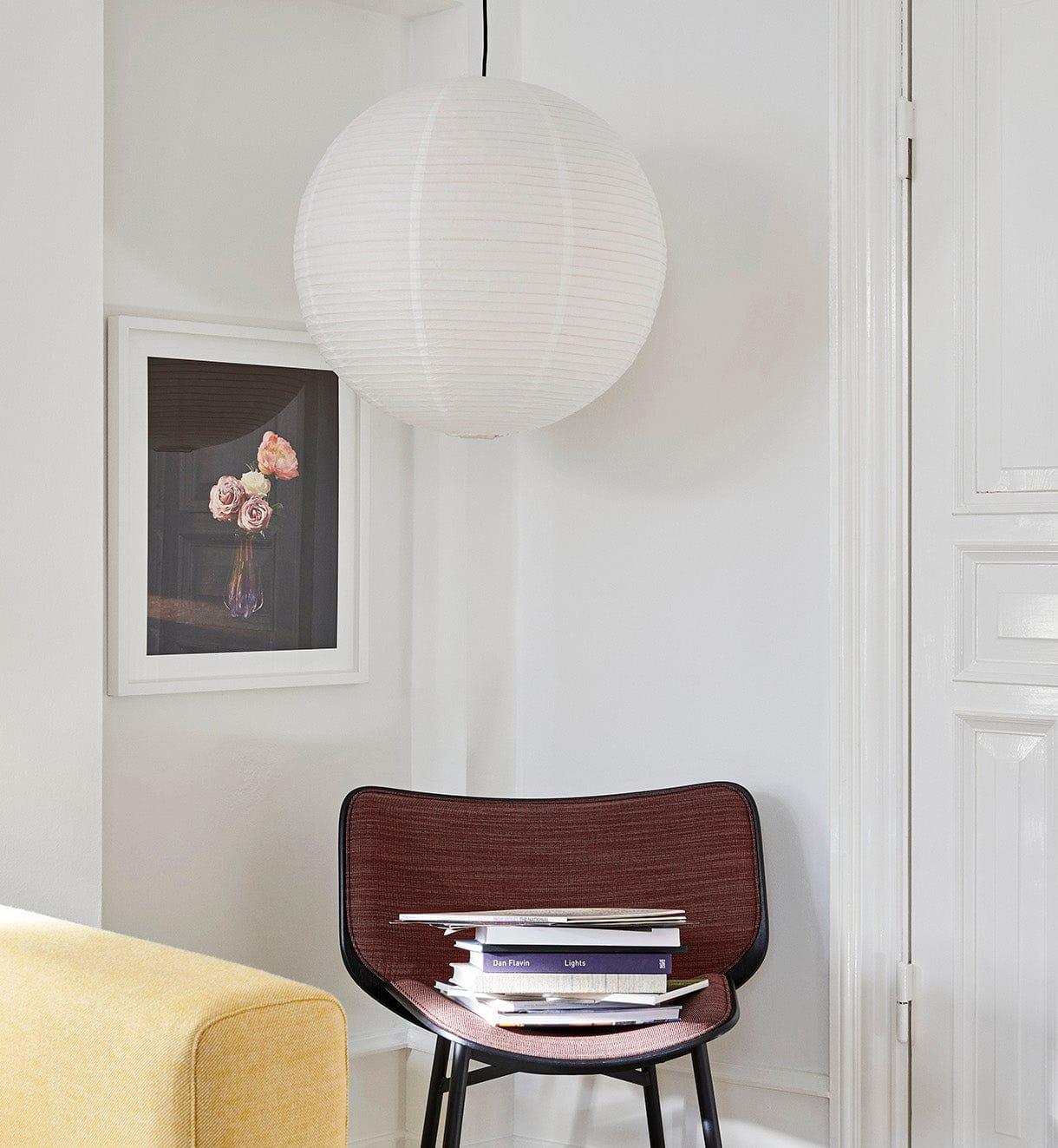 Pendant Lamp Mulberry Paper 15.7 in Adjustable Indoor Ceiling Lighting Modern Dining Room Kitchen Island Hanging Light | Thomler