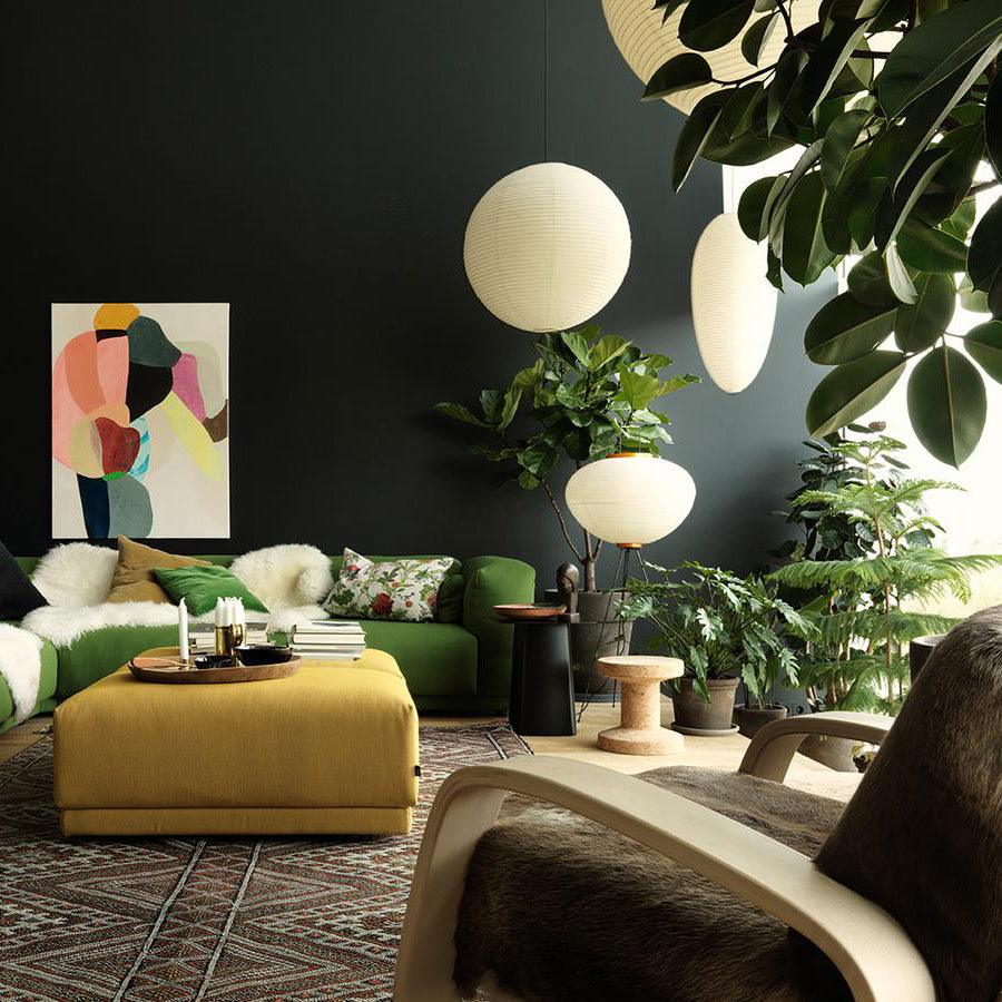 Pendant Lamp Mulberry Paper 15.7 in Adjustable Indoor Ceiling Lighting Modern Dining Room Kitchen Island Hanging Light | Thomler