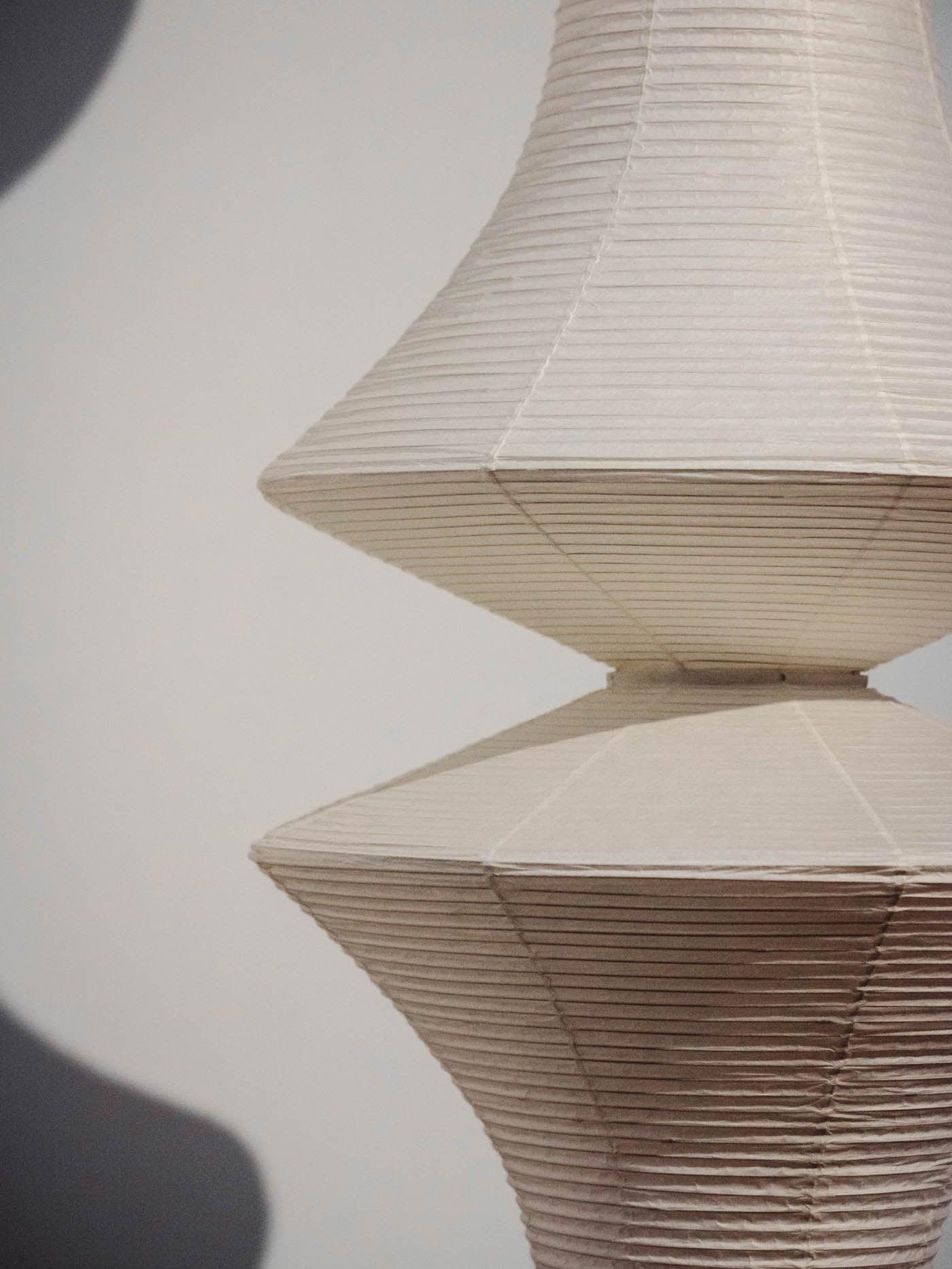 Washi Paper Pendant Light 12.2 in x 55.1 in White Indoor Ceiling Hanging Lamp Warm Ambient Lighting Decorative E26 E27 | Thomler
