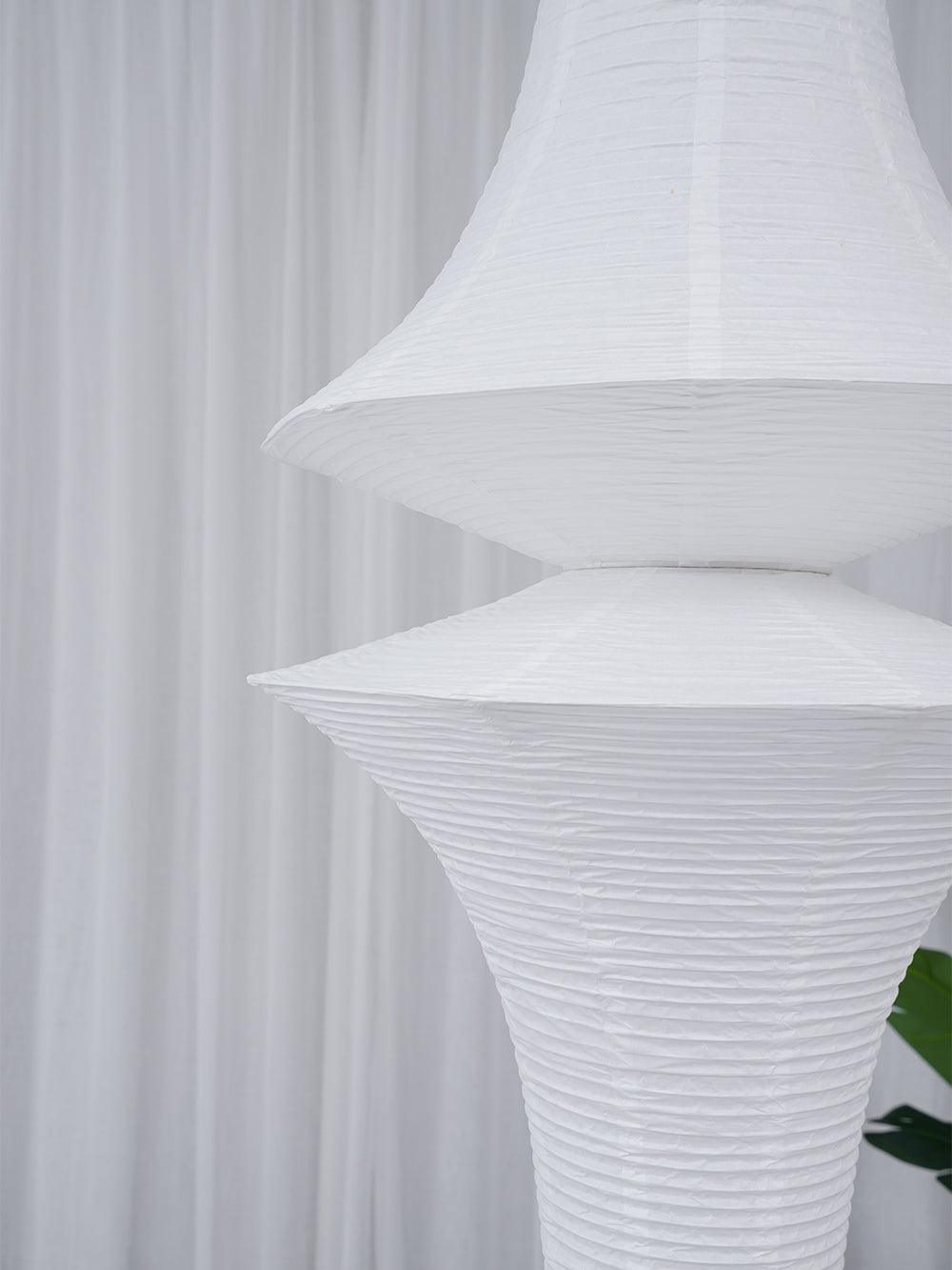 Washi Paper Pendant Light 12.2 in x 55.1 in White Indoor Ceiling Hanging Lamp Warm Ambient Lighting Decorative E26 E27 | Thomler