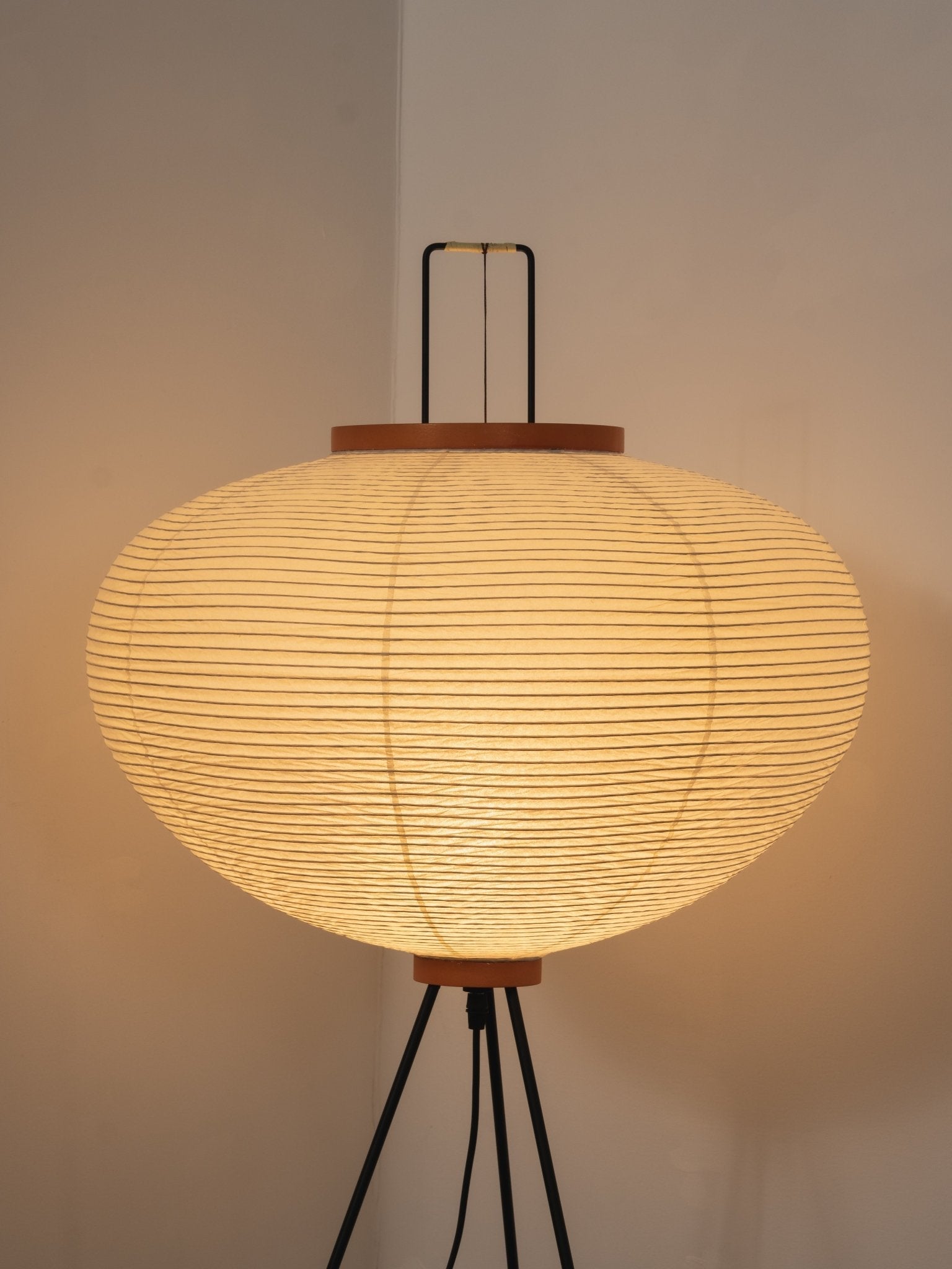 Akari Floor Lamp 47 in Mulberry Paper White Indoor Ambient Lighting Decorative Sculpture | Thomler