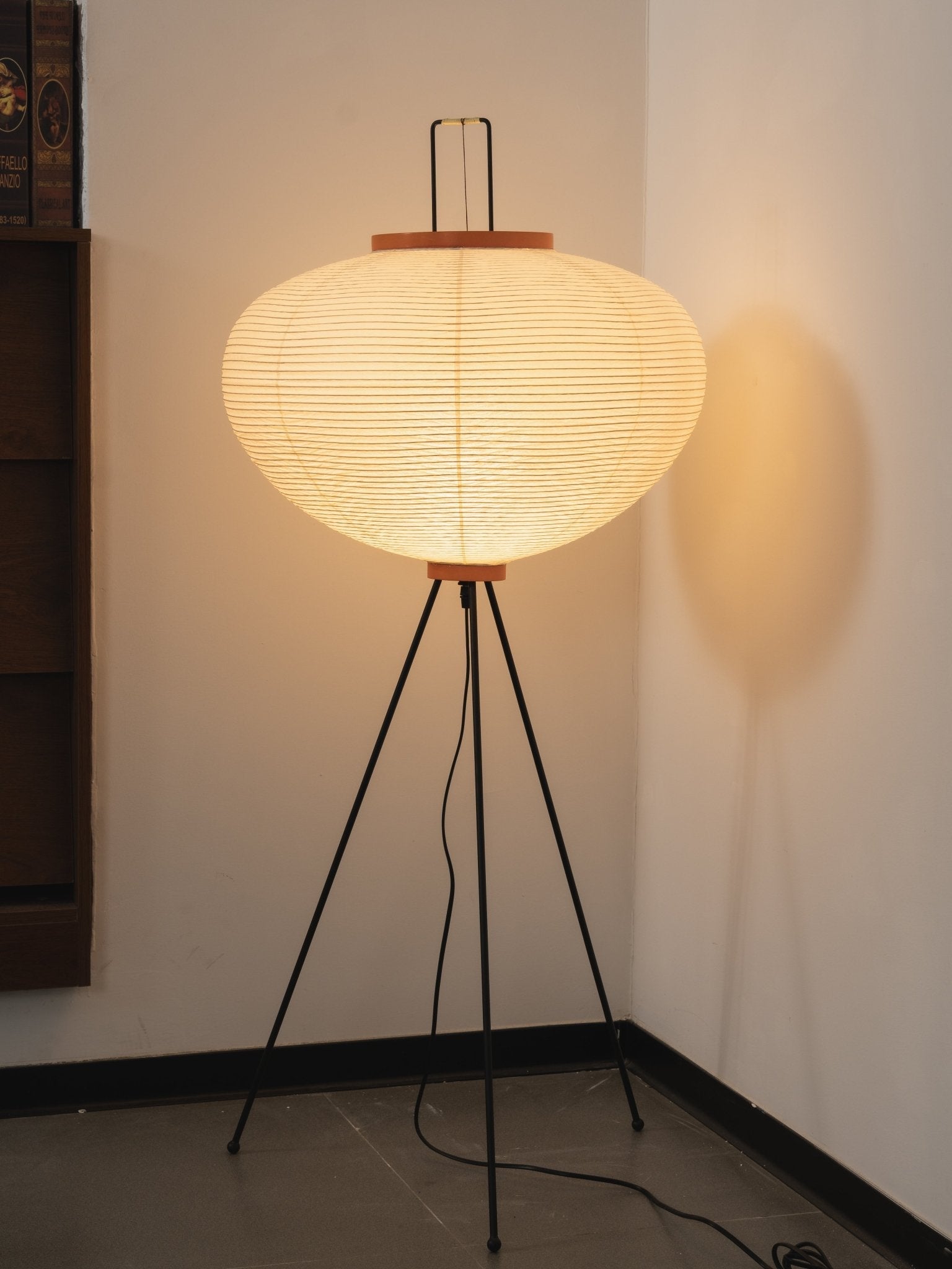 Akari Floor Lamp 47 in Mulberry Paper White Indoor Ambient Lighting Decorative Sculpture | Thomler