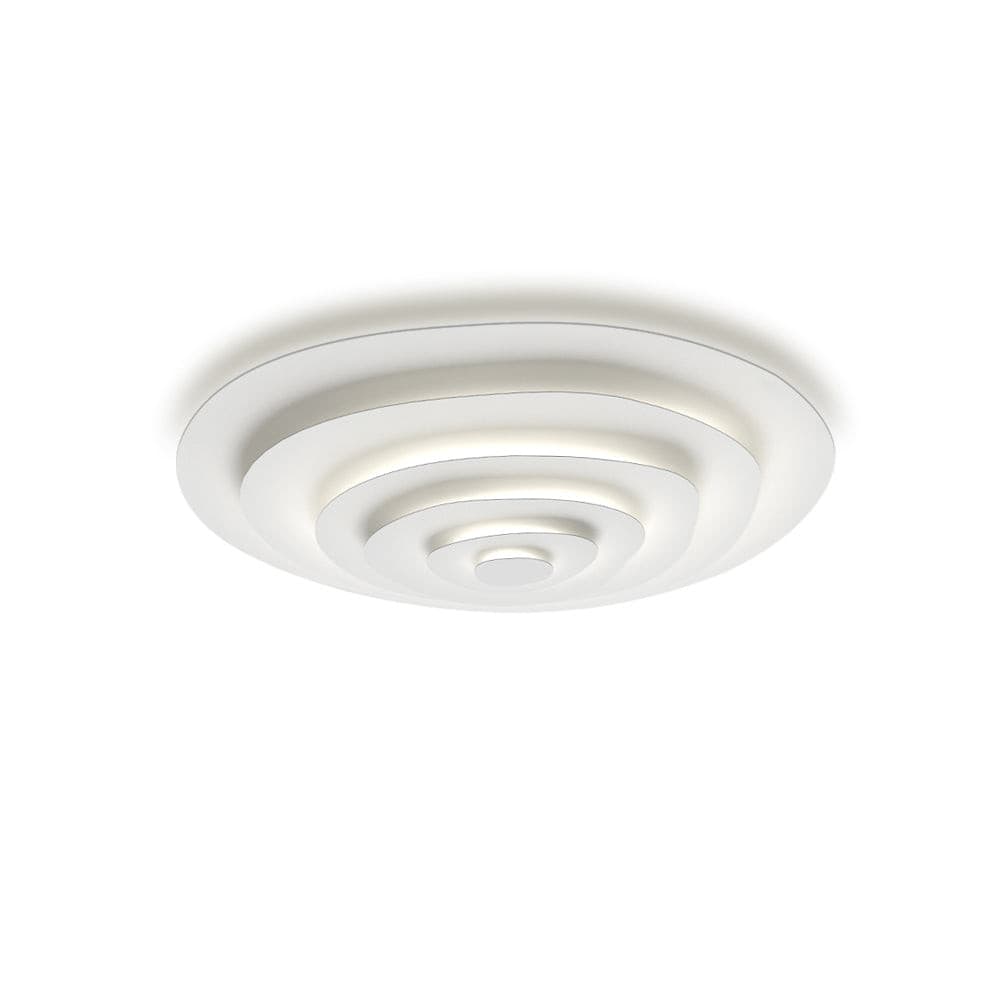 Ceiling Light Metal LED 18.5 in White Living Room Dining Modern Flush Mount Fixture Wide Panel Lighting | Thomler