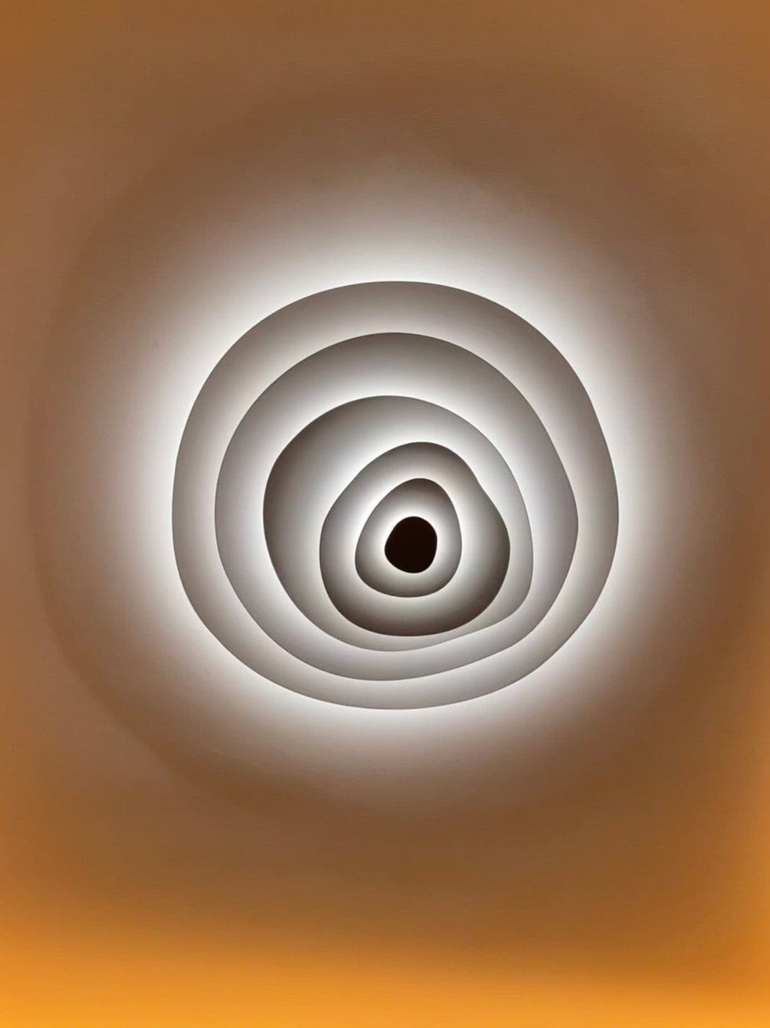 Ceiling Light Metal LED 18.5 in White Living Room Dining Modern Flush Mount Fixture Wide Panel Lighting | Thomler