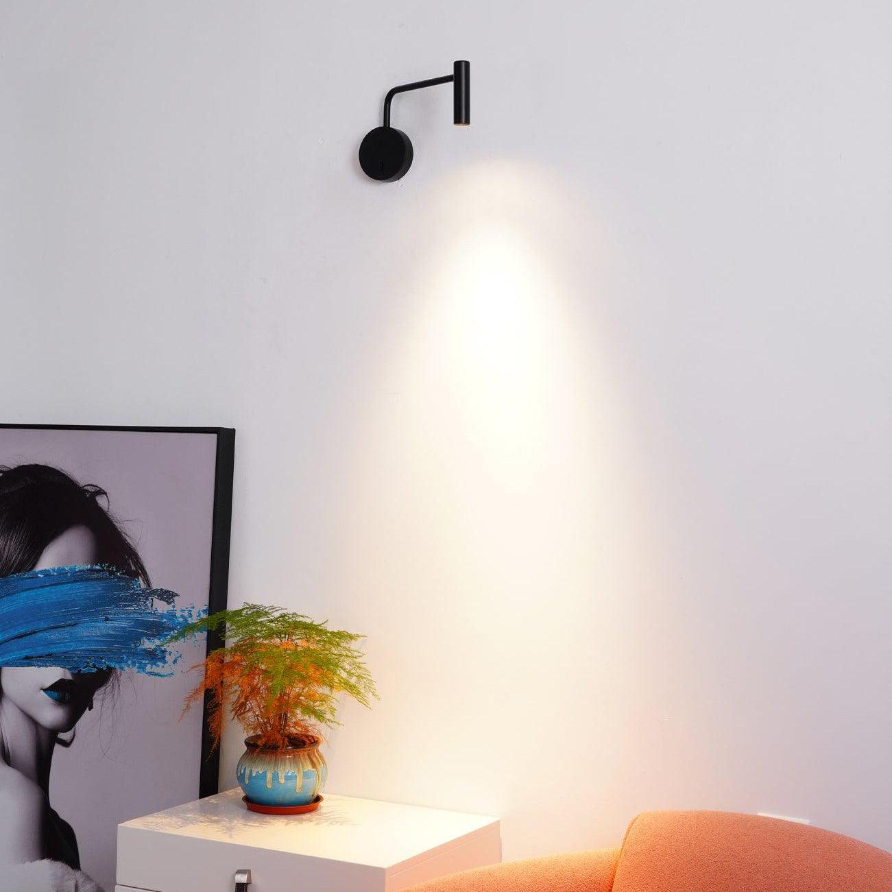 Wall Lamp Metal 9.4 in LED Adjustable Reading Bedroom Bedside Pivoting Arm Modern Lighting Fixture | Thomler