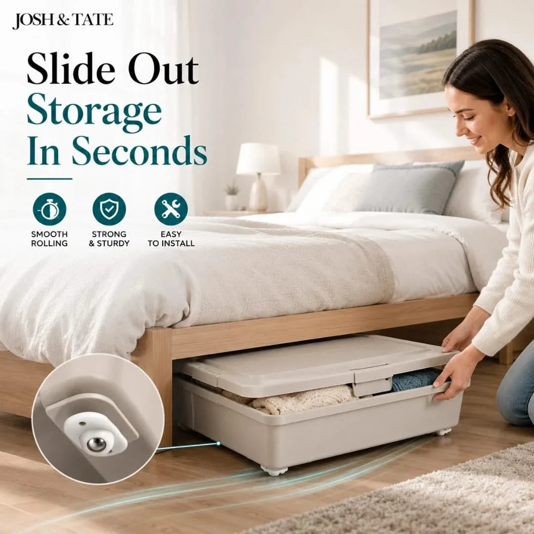 Adhesive Furniture Glides with Steel Ball Wheels – Add Mobility to Any Item Without Drilling | Thomler