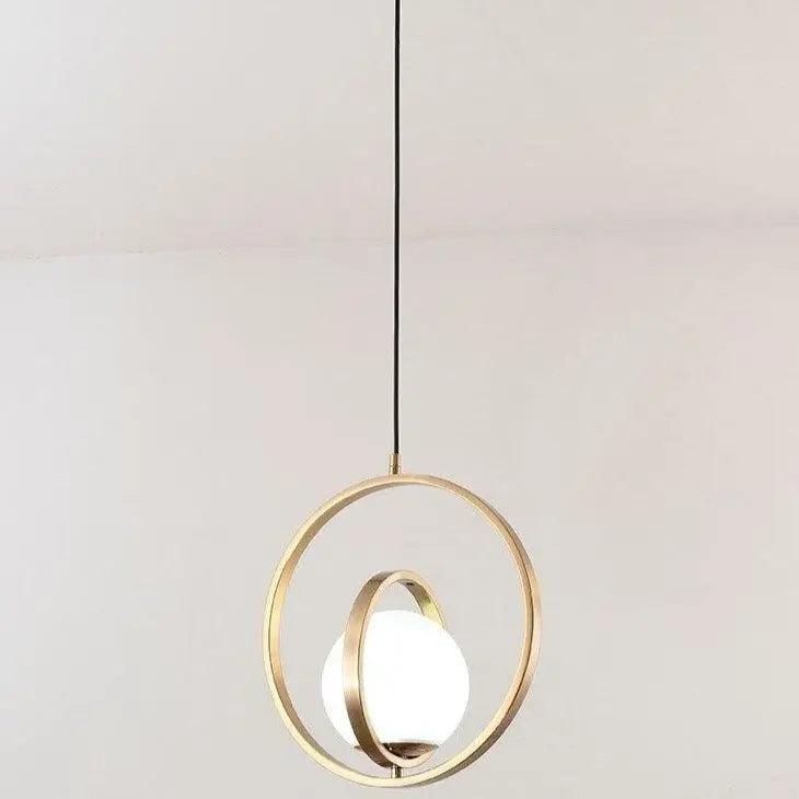 Adjustable Circular Pendant Light Gold Finish Multi-Ring Ceiling Fixture for Dining Room Kitchen Island Living Room Bedroom Modern Hanging L | Thomler