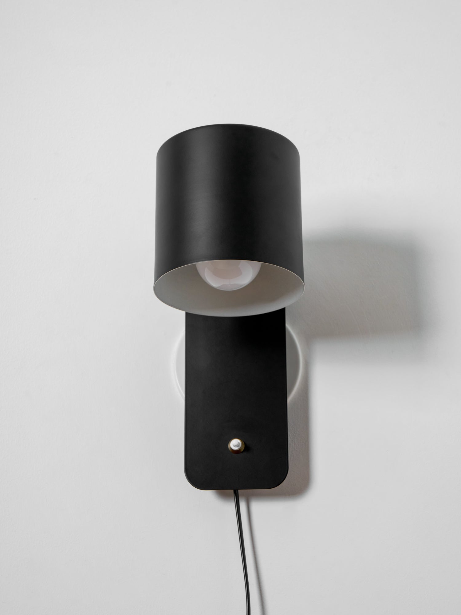 Rotatable Cylinder Plug-In Wall Lamp 11.8 in Metal Indoor Bedroom Living Room LED Edison Light White Grey Green Black | Thomler