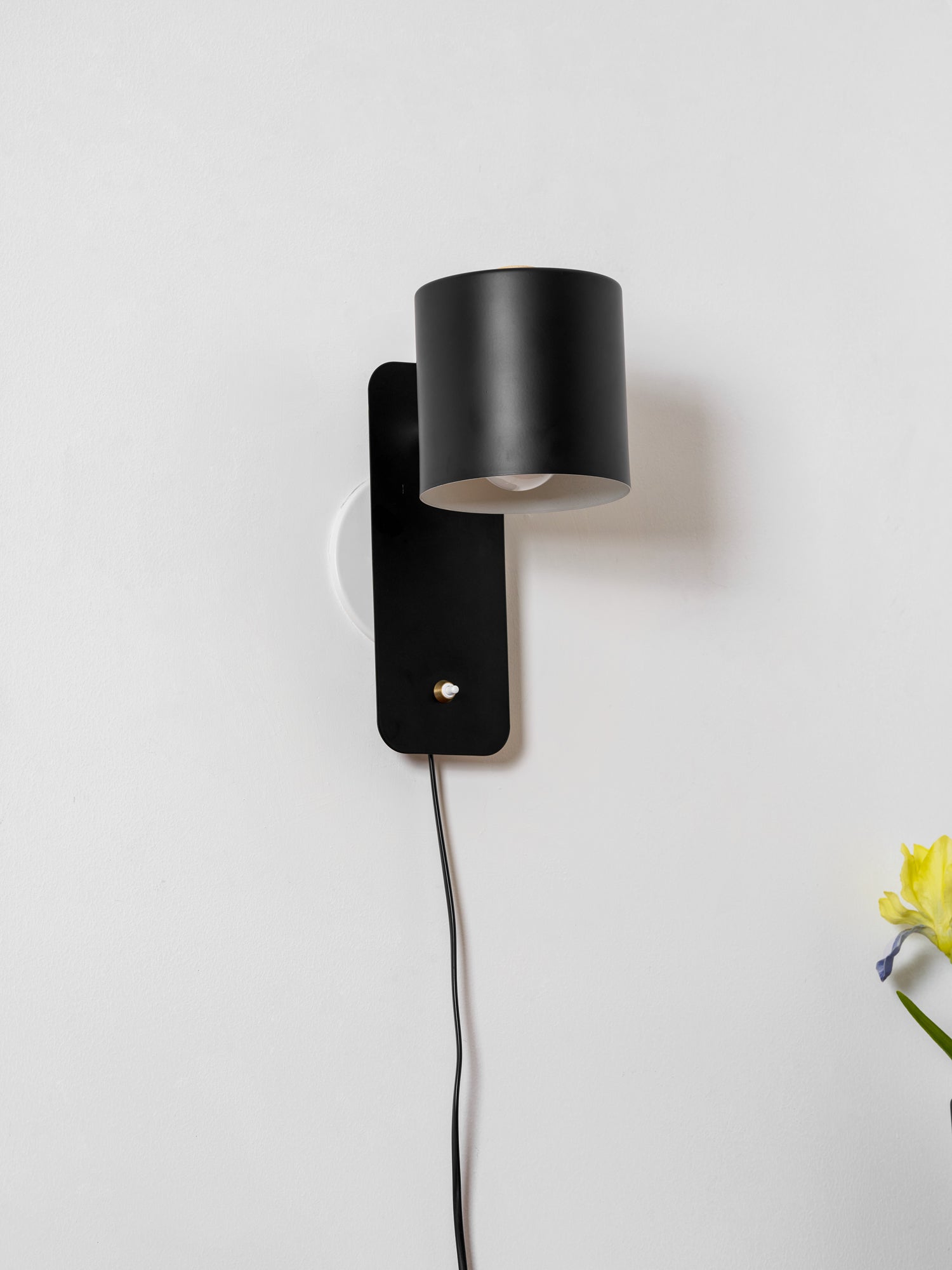 Rotatable Cylinder Plug-In Wall Lamp 11.8 in Metal Indoor Bedroom Living Room LED Edison Light White Grey Green Black | Thomler