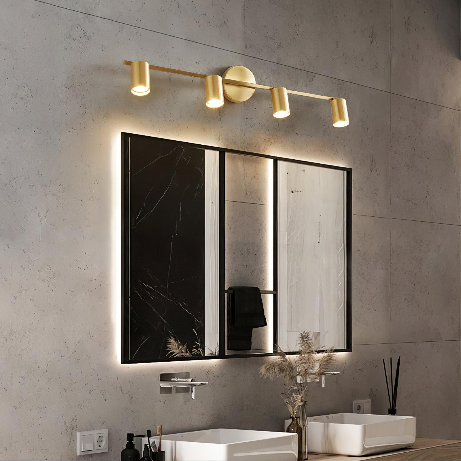 Brass Rotatable Spotlight Wall Light 3.1 in 350° Adjustable Indoor Accent Lighting Multi Head Ceiling Mount | Thomler