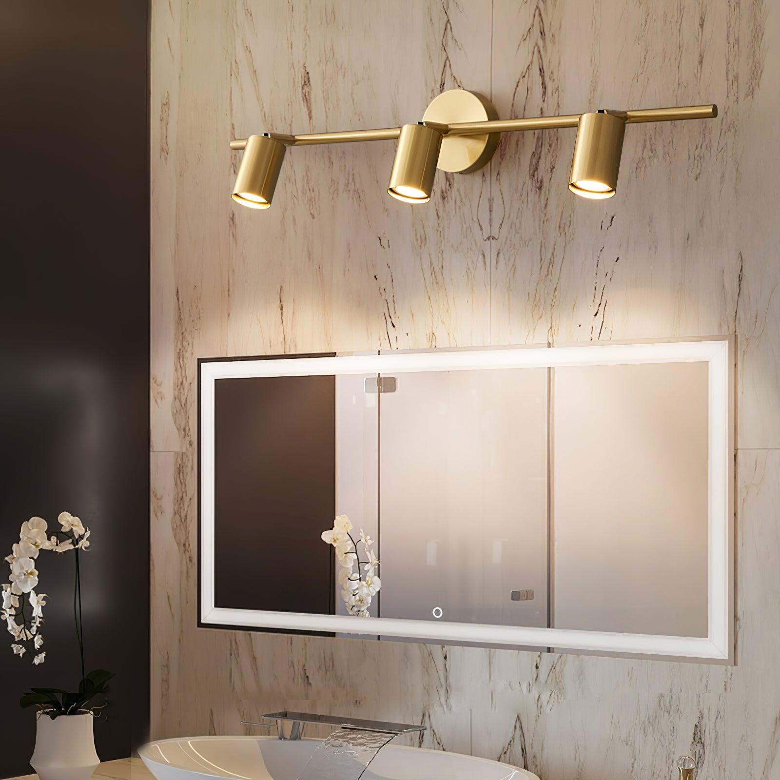 Brass Rotatable Spotlight Wall Light 3.1 in 350° Adjustable Indoor Accent Lighting Multi Head Ceiling Mount | Thomler