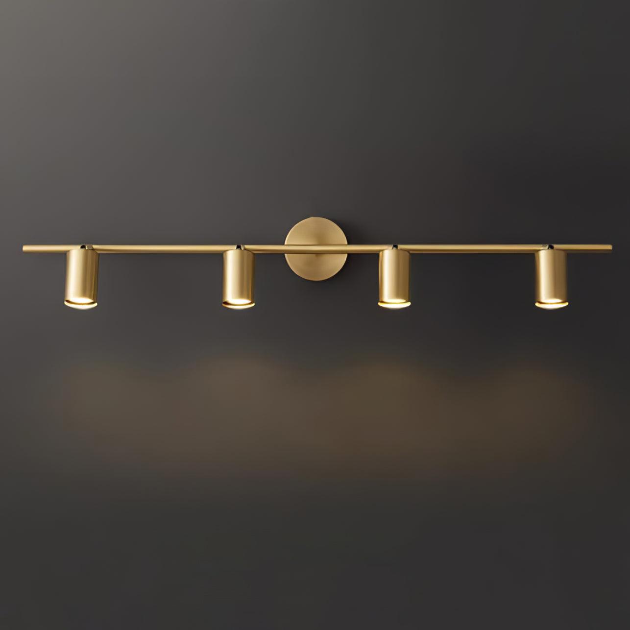 Brass Rotatable Spotlight Wall Light 3.1 in 350° Adjustable Indoor Accent Lighting Multi Head Ceiling Mount | Thomler