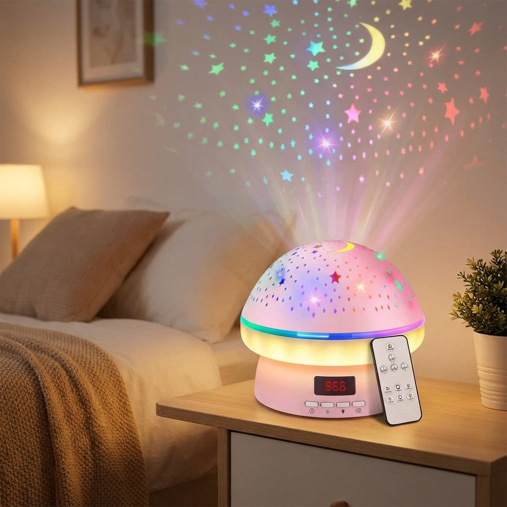 Projector Lamp LED Star Ceiling Projection Wireless Rechargeable Bedroom Night Light Remote Control Sleep Aid | Thomler