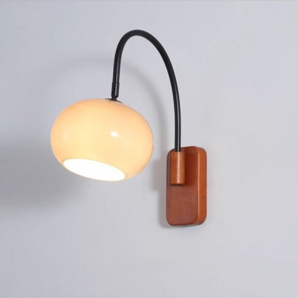 Swivel Glass Sphere Sconce – E27 Wall Mount Accent Fixture with 10W LED Bulb for Bedroom Hallway Living Room Adjustable Directional Lighting | Thomler