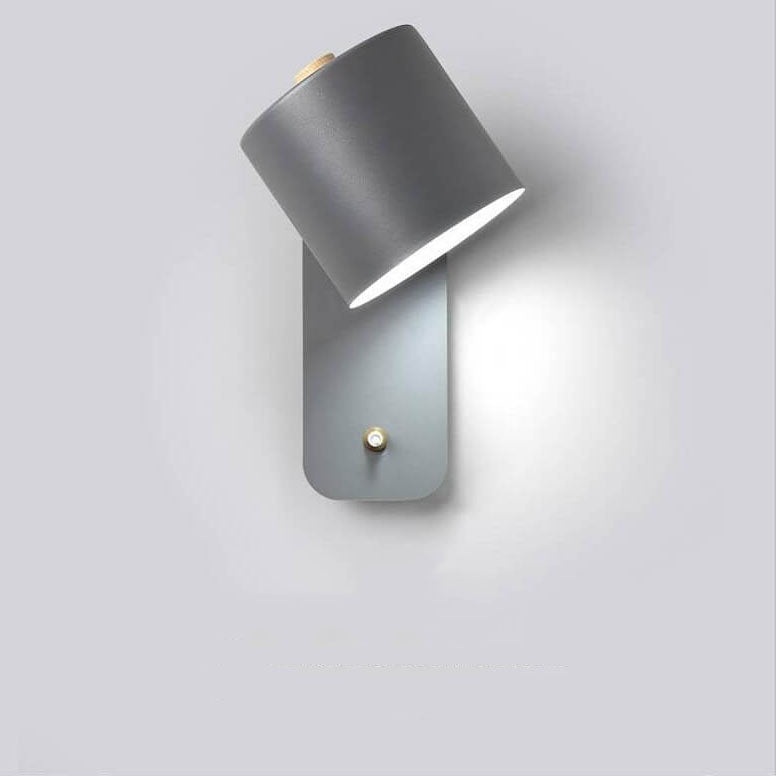Adjustable Rotatable Wall Sconce Light – Directional Aluminum Cylinder Lamp with Macaron Finish for Bedroom, Hallway, Reading Nook | Thomler