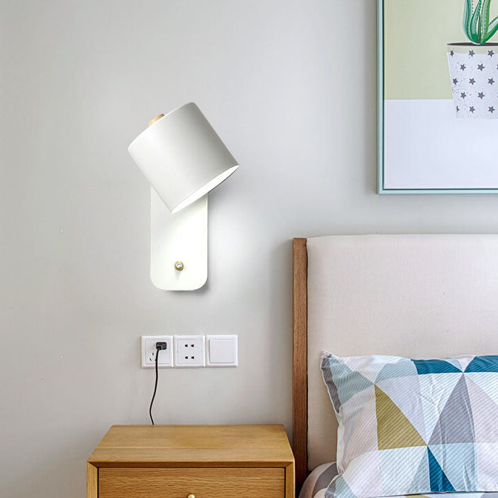 Adjustable Rotatable Wall Sconce Light – Directional Aluminum Cylinder Lamp with Macaron Finish for Bedroom, Hallway, Reading Nook | Thomler
