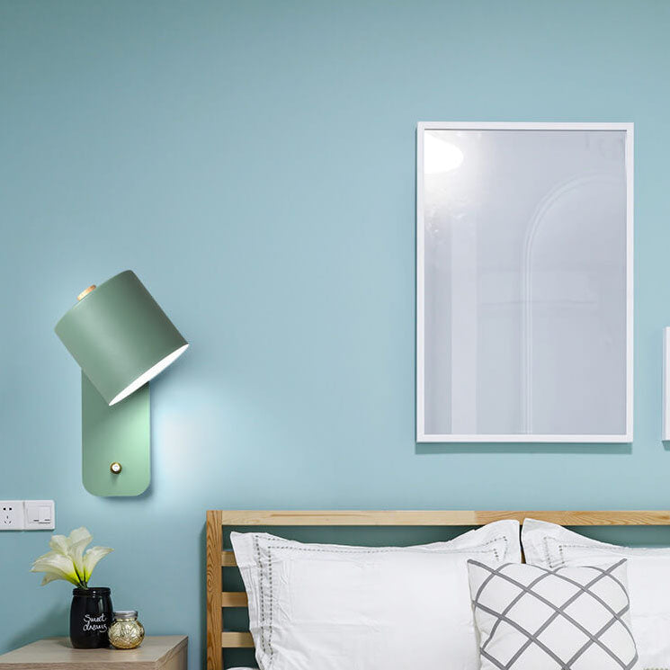 Adjustable Rotatable Wall Sconce Light – Directional Aluminum Cylinder Lamp with Macaron Finish for Bedroom, Hallway, Reading Nook | Thomler