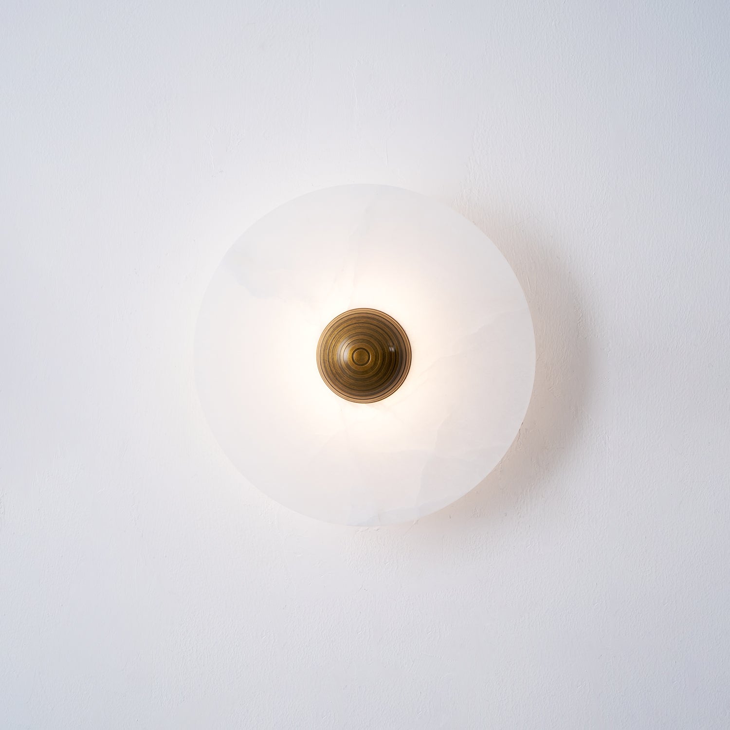 Wall And Ceiling Light Aluminum Alabaster 11.8 in White Indoor LED Fixture Gold Bronze Contemporary Home Lighting | Thomler