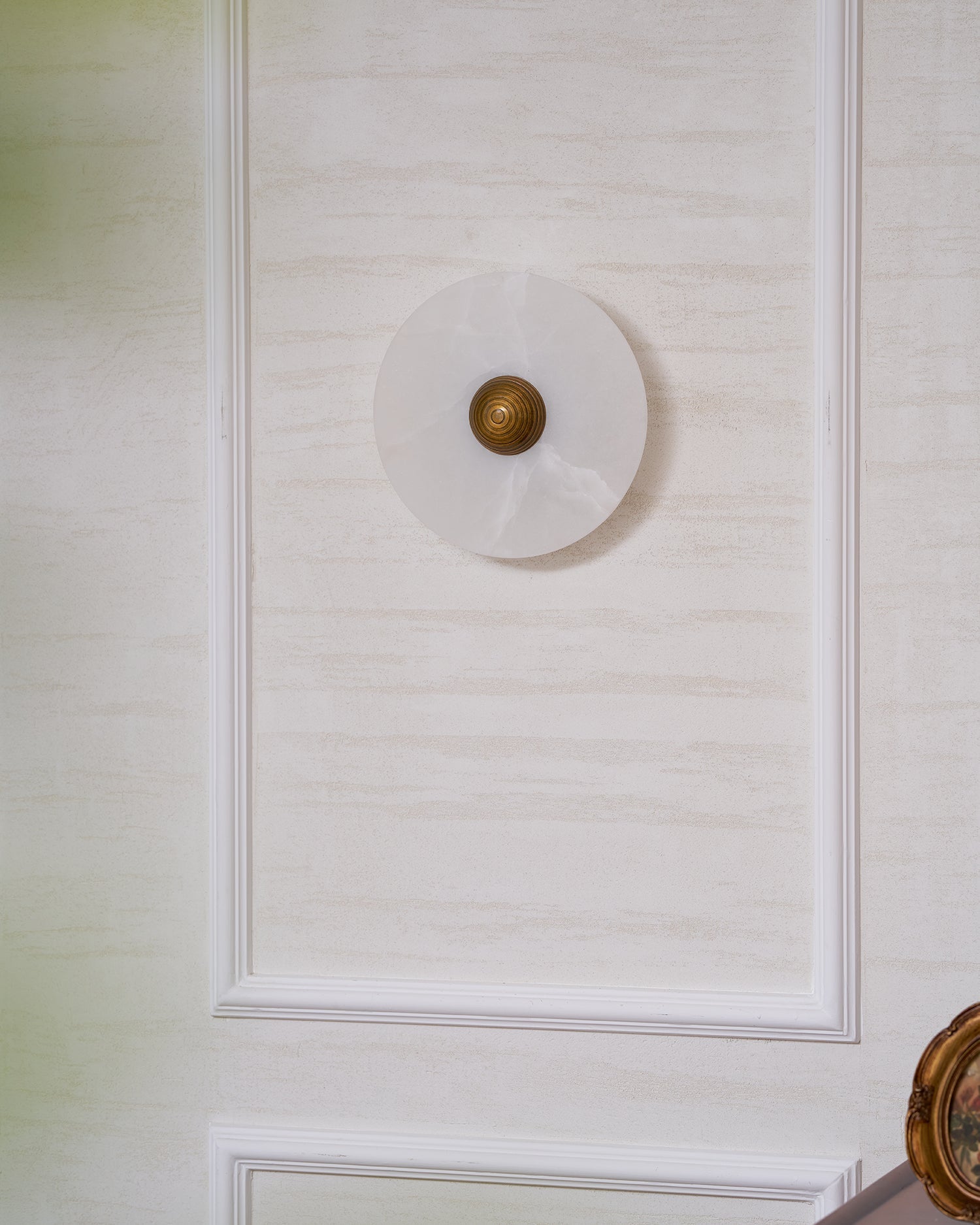 Wall And Ceiling Light Aluminum Alabaster 11.8 in White Indoor LED Fixture Gold Bronze Contemporary Home Lighting | Thomler