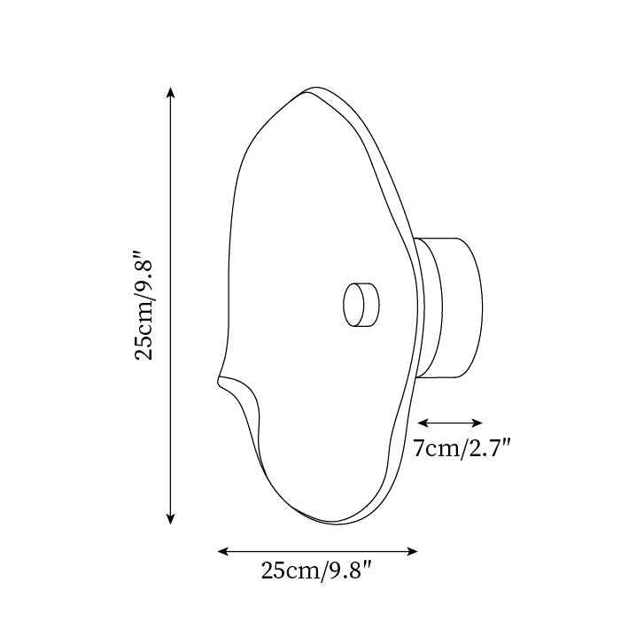 Wall Lamp Glass 30.0 cm Amber LED Bathroom Living Room Mood Lighting Organic Design | Thomler