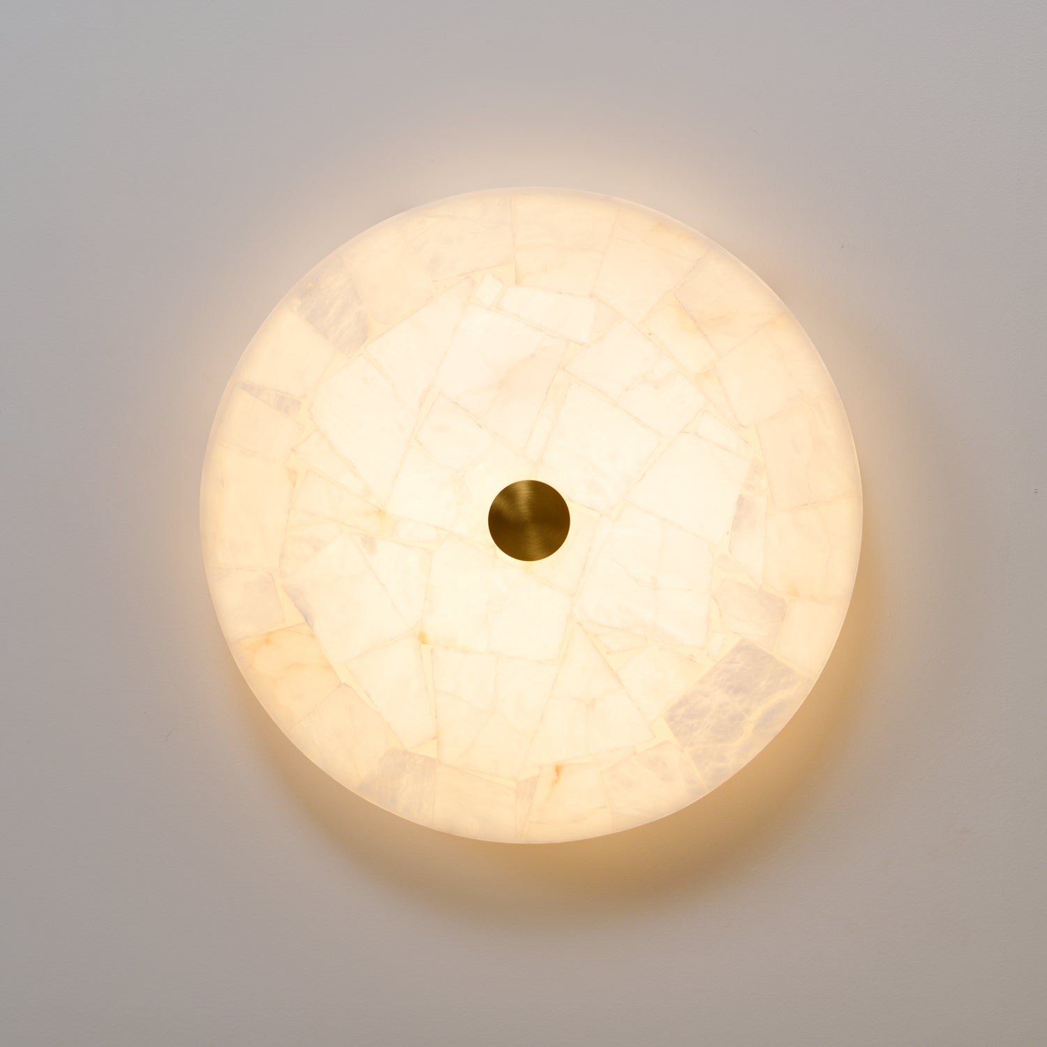 Ceiling Lamp Alabaster Round 19.7 in Indoor Warm Light Mosaic Decorative Modern Fixture | Thomler