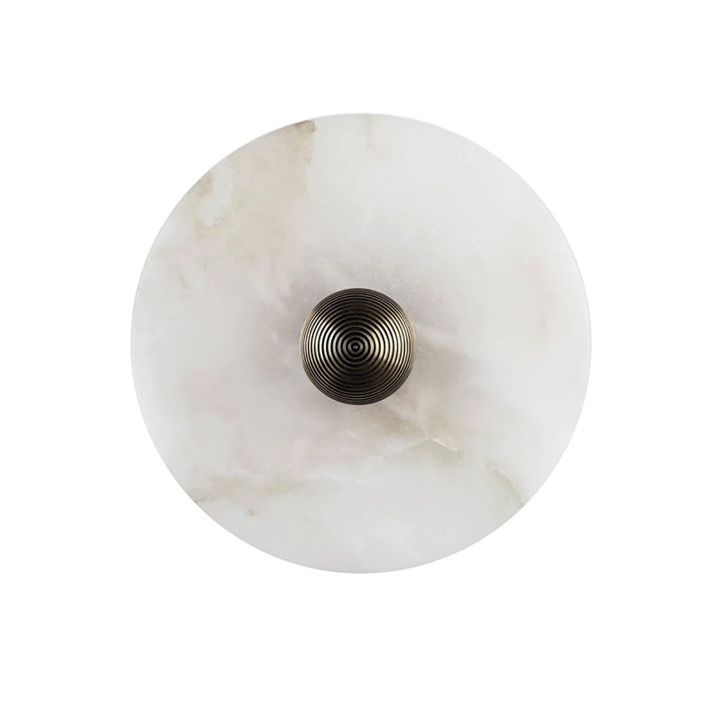 Wall And Ceiling Light Aluminum Alabaster 11.8 in White Indoor LED Fixture Gold Bronze Contemporary Home Lighting | Thomler