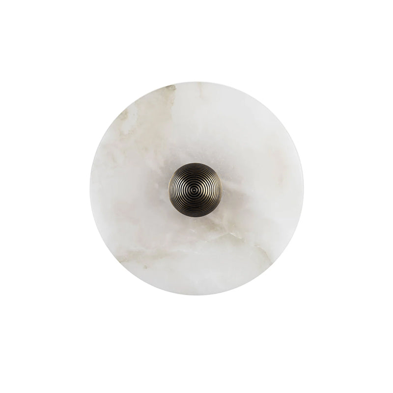 Wall And Ceiling Light Aluminum Alabaster 11.8 in White Indoor LED Fixture Gold Bronze Contemporary Home Lighting | Thomler