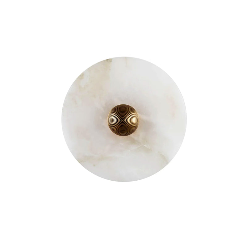 Wall And Ceiling Light Aluminum Alabaster 11.8 in White Indoor LED Fixture Gold Bronze Contemporary Home Lighting | Thomler