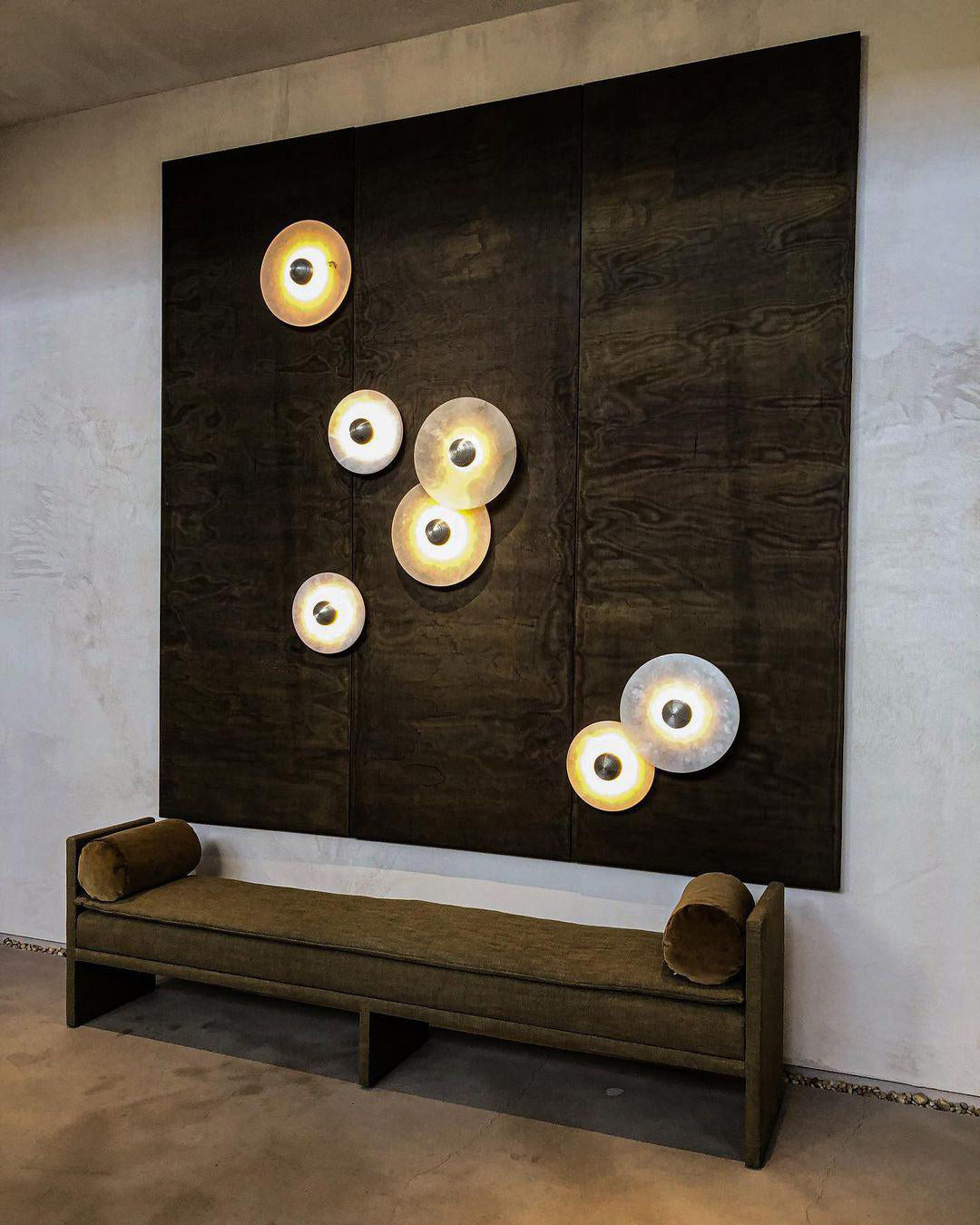 Wall And Ceiling Light Aluminum Alabaster 11.8 in White Indoor LED Fixture Gold Bronze Contemporary Home Lighting | Thomler