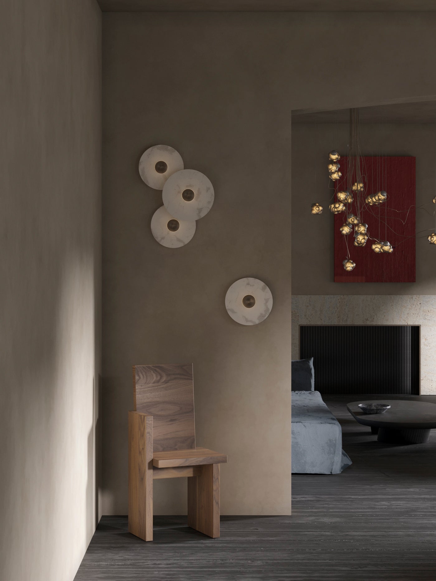 Wall And Ceiling Light Aluminum Alabaster 11.8 in White Indoor LED Fixture Gold Bronze Contemporary Home Lighting | Thomler