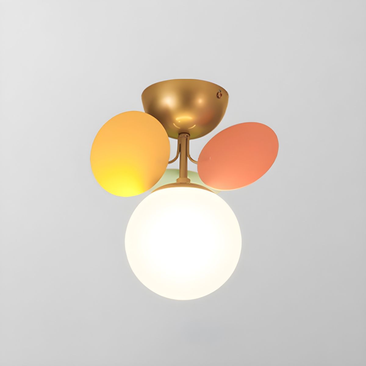 Multi-Globe Flush Mount Ceiling Light with Pastel Orb Shades – Modern Colorful LED Fixture for Kids Room, Playroom & Contemporary Space | Thomler