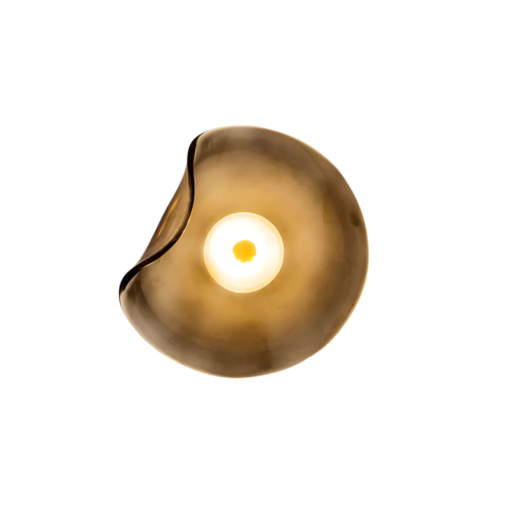 Wall Lamp Glass 30.0 cm Amber LED Bathroom Living Room Mood Lighting Organic Design | Thomler