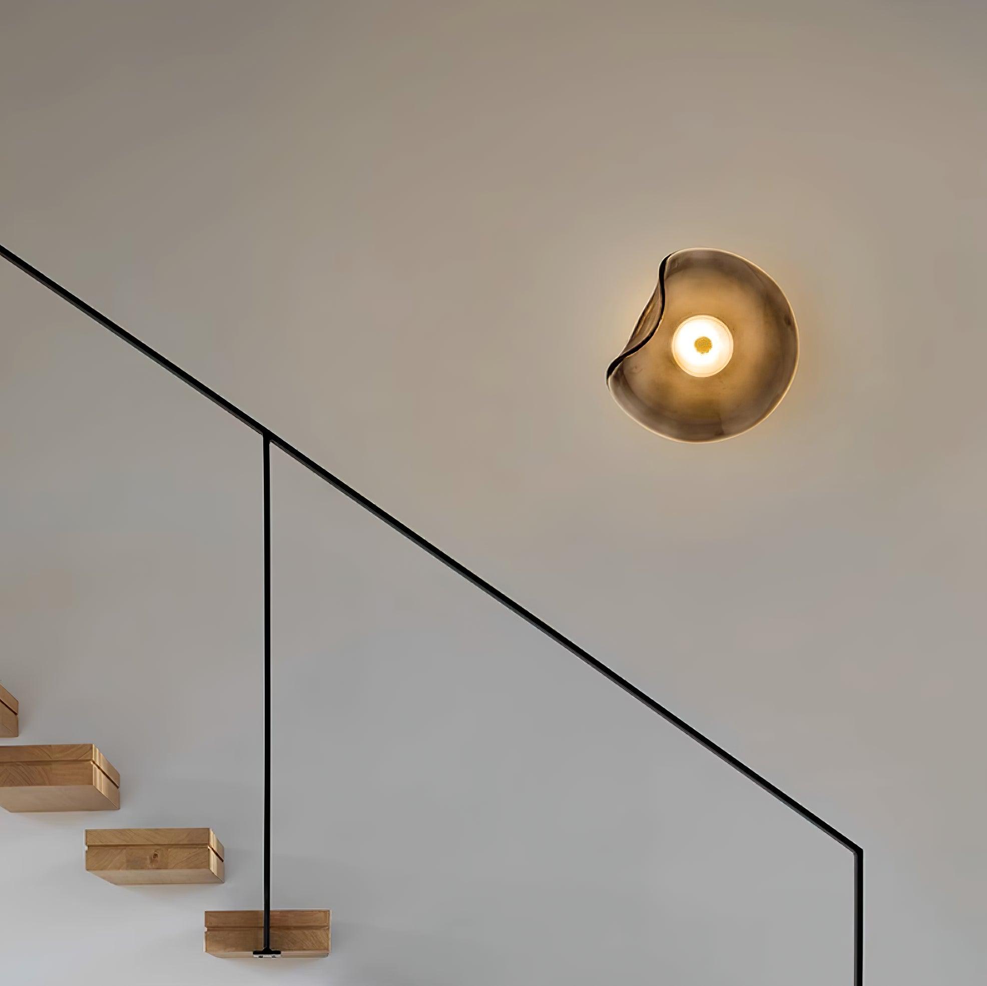 Wall Lamp Glass 30.0 cm Amber LED Bathroom Living Room Mood Lighting Organic Design | Thomler