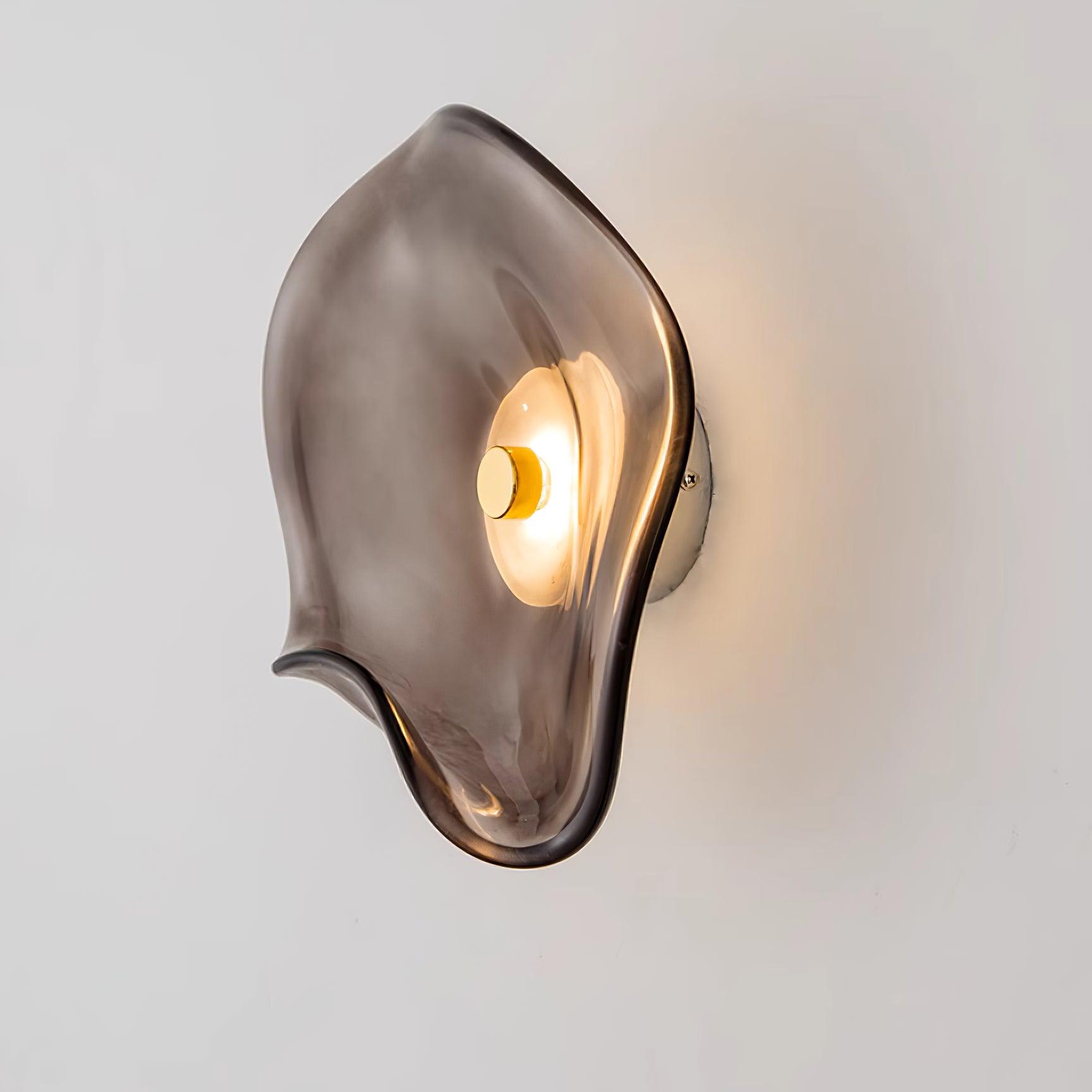 Wall Lamp Glass 30.0 cm Amber LED Bathroom Living Room Mood Lighting Organic Design | Thomler