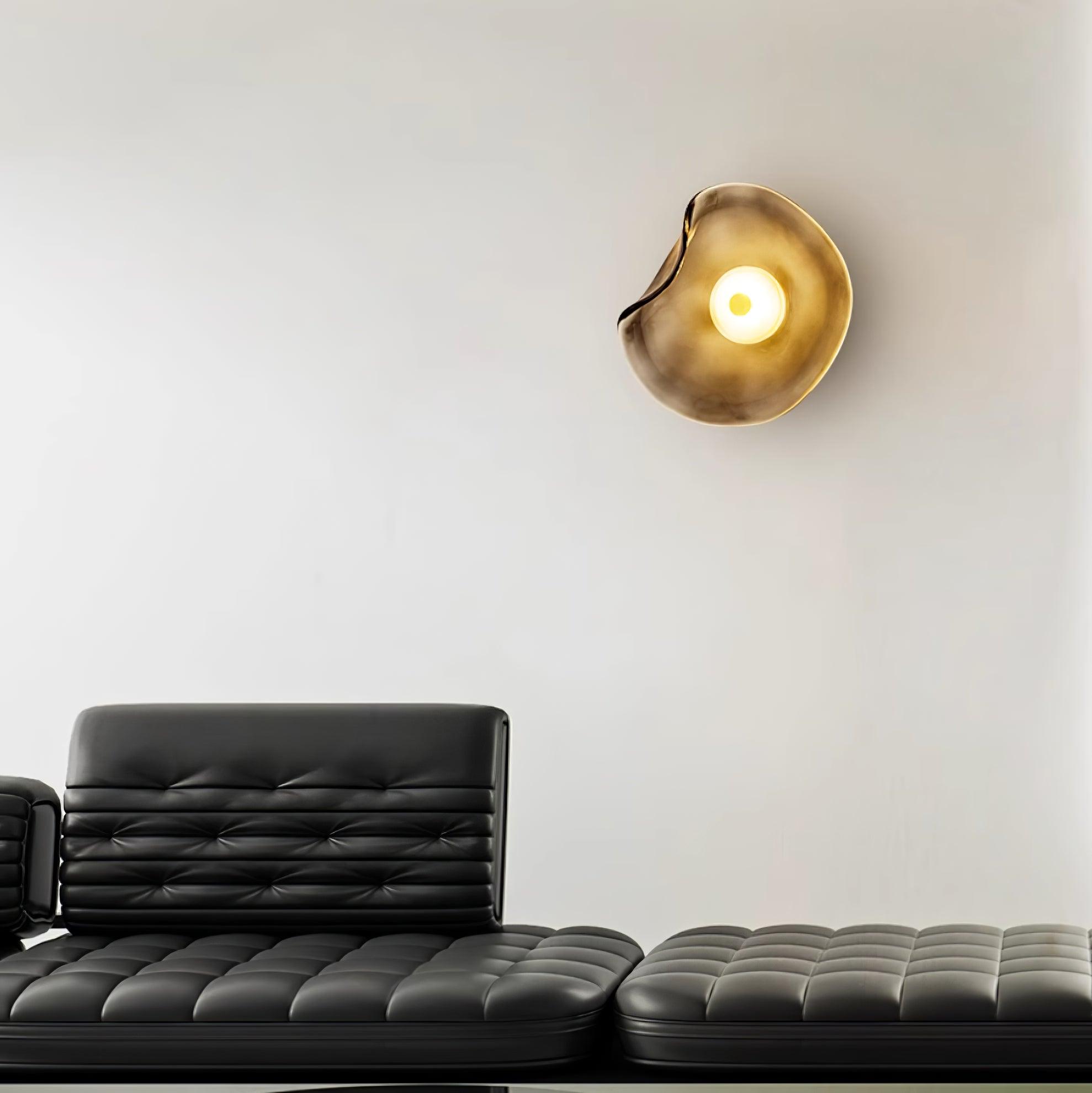 Wall Lamp Glass 30.0 cm Amber LED Bathroom Living Room Mood Lighting Organic Design | Thomler