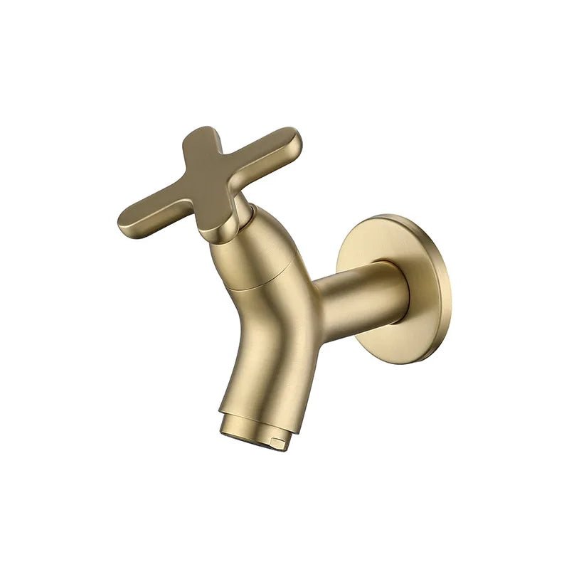 Wall-Mount Cold Water Tap – Brass Construction, Contemporary Round Spout for Bathroom & Kitchen | Thomler
