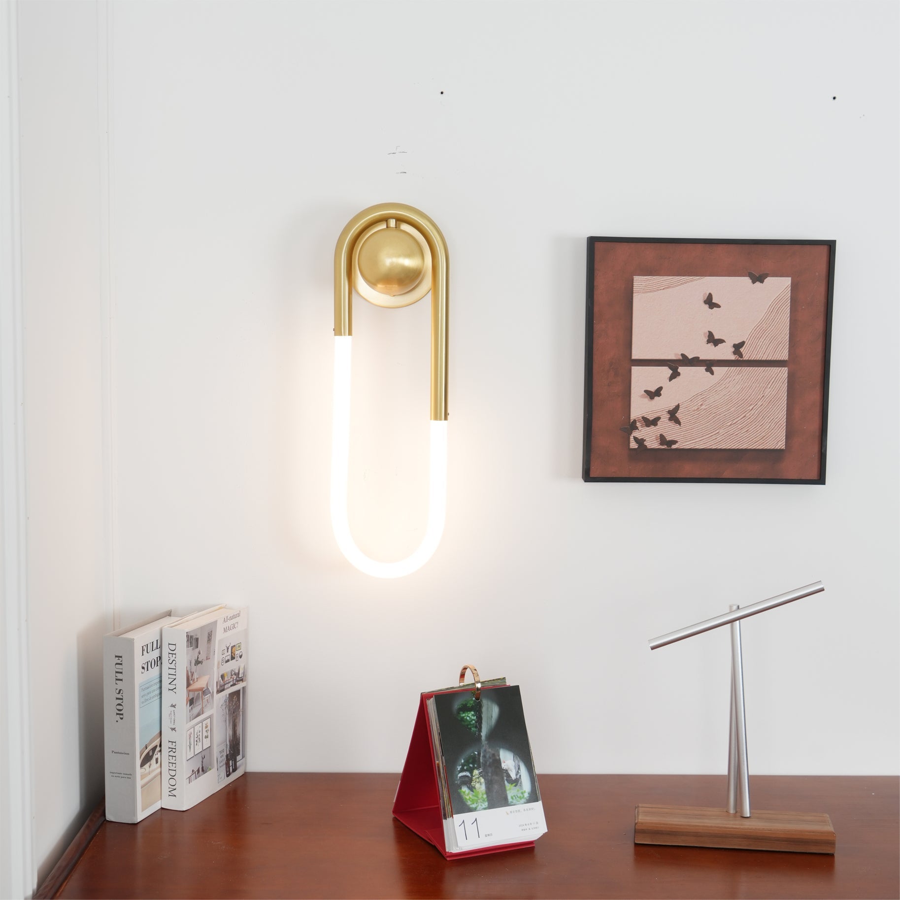 Wall Lamp Brass 17.7 in LED 9W Indoor Bedroom Living Room Accent Lighting Contemporary Design | Thomler