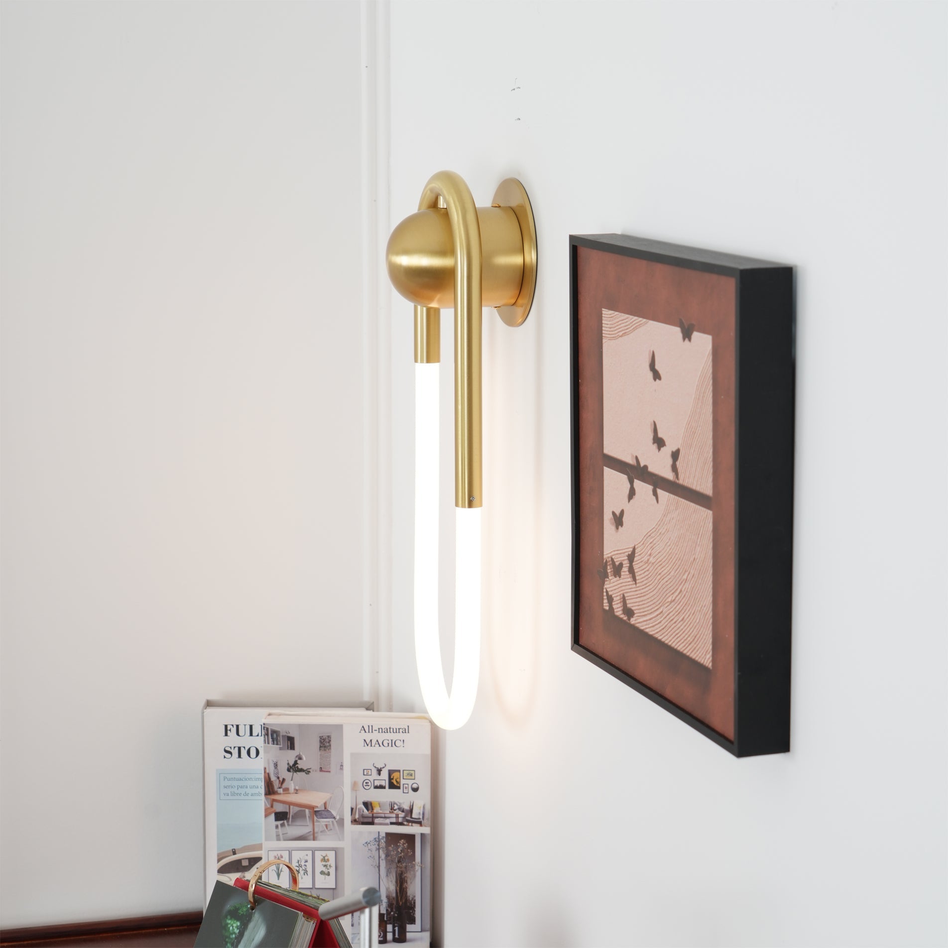 Wall Lamp Brass 17.7 in LED 9W Indoor Bedroom Living Room Accent Lighting Contemporary Design | Thomler