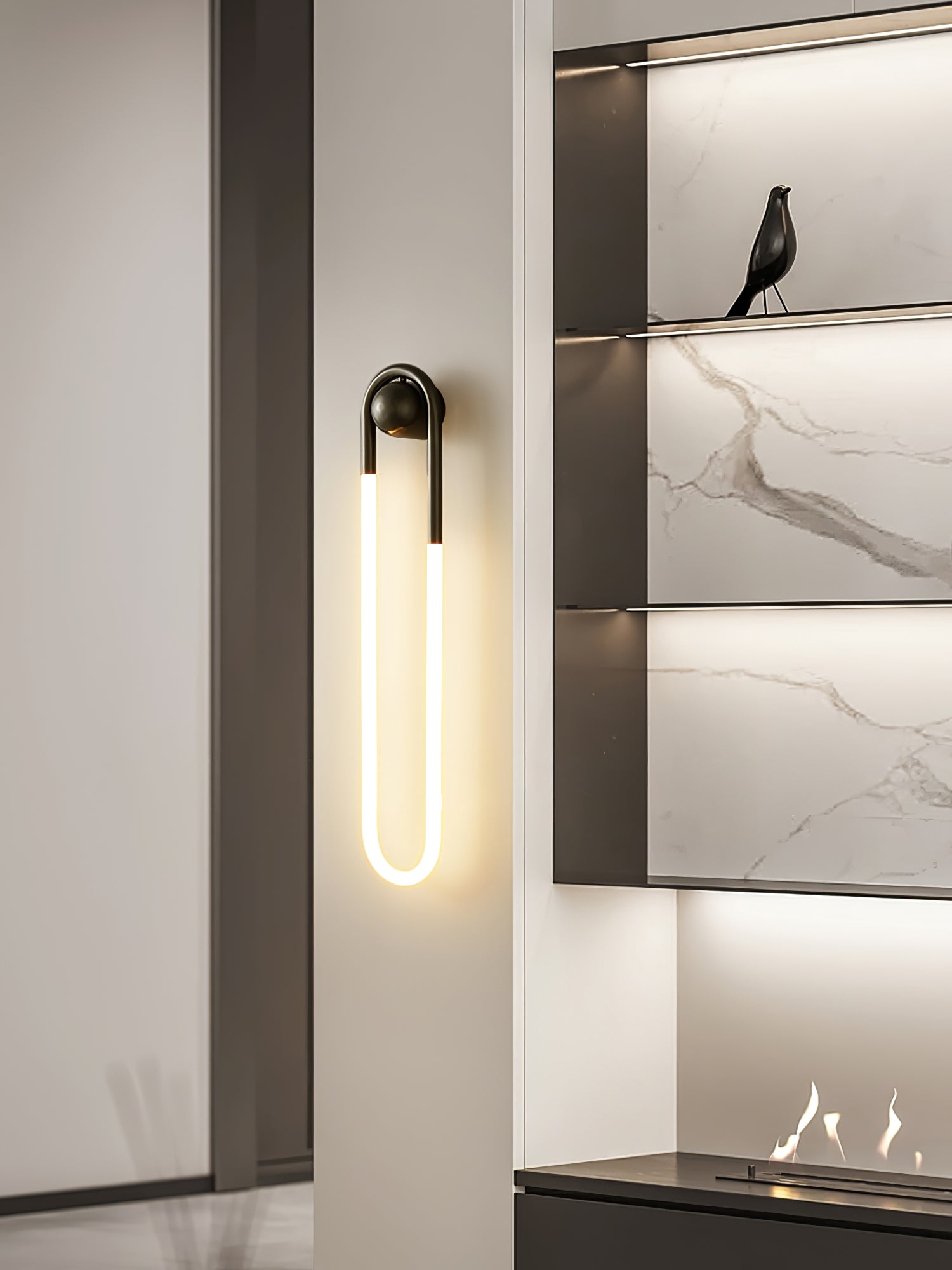Wall Lamp Brass 17.7 in LED 9W Indoor Bedroom Living Room Accent Lighting Contemporary Design | Thomler