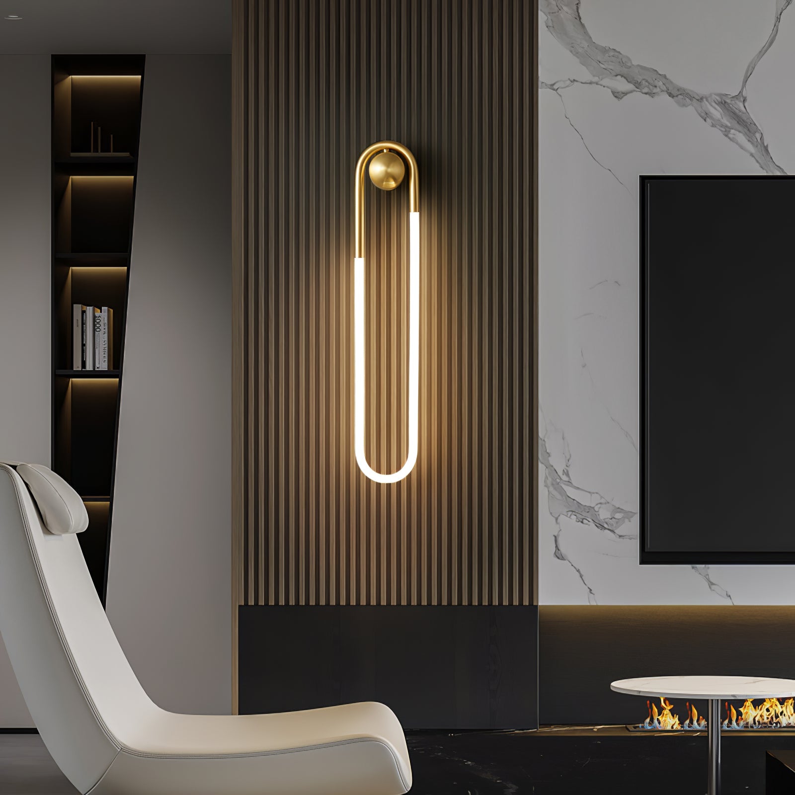 Wall Lamp Brass 17.7 in LED 9W Indoor Bedroom Living Room Accent Lighting Contemporary Design | Thomler