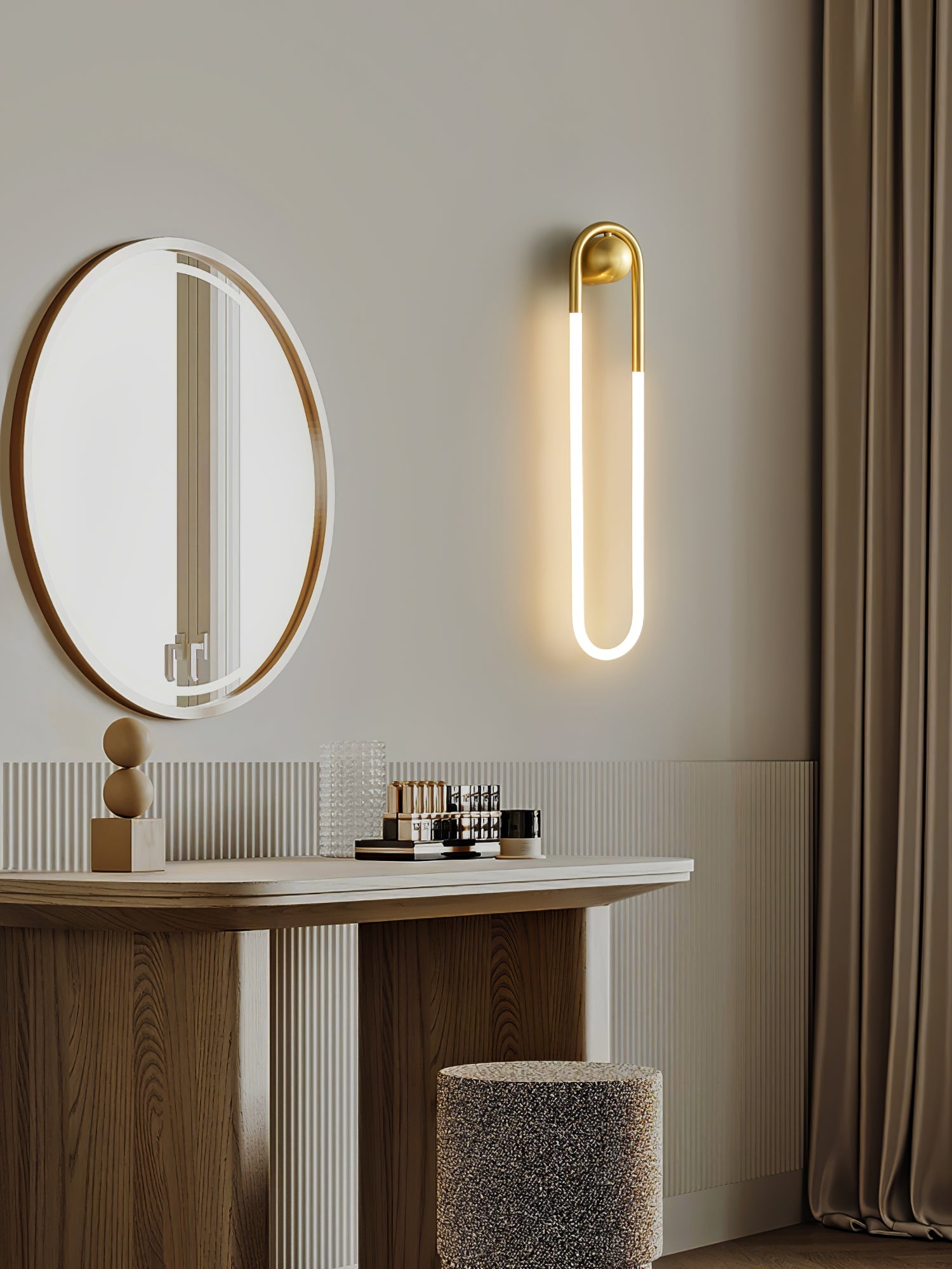Wall Lamp Brass 17.7 in LED 9W Indoor Bedroom Living Room Accent Lighting Contemporary Design | Thomler