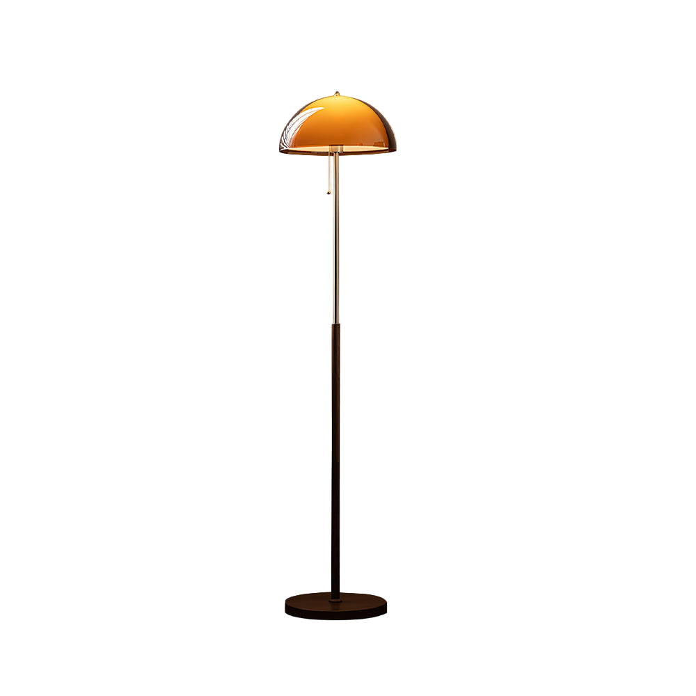Floor Lamp Wood Metal Amber 160.0 cm Living Room Reading Light Retro Modern Mood Lighting | Thomler