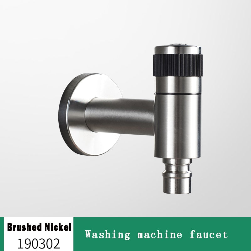 Wall-Mount Outdoor Garden Faucet | Cold Water Hose Spigot with Brass Valve & Stainless Steel Body for Yard, Patio & Balcony | Thomler