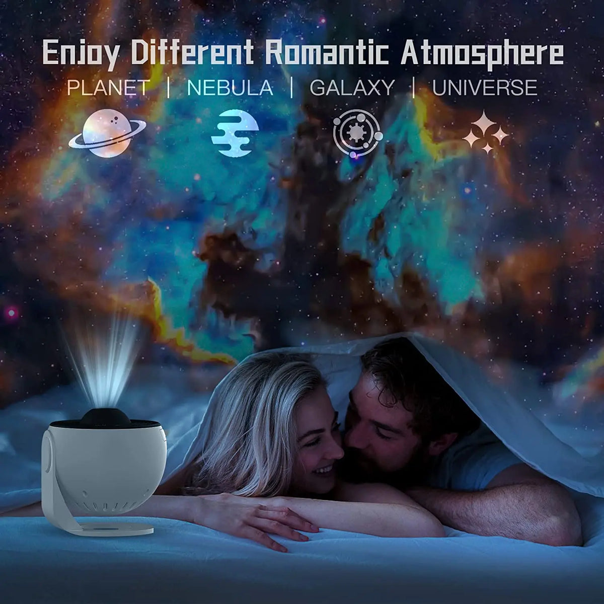 Rotating Star & Galaxy Night Light Projector with Remote – 13 Celestial Scenes for Bedroom, Kids Room & Ambient Lighting | Thomler