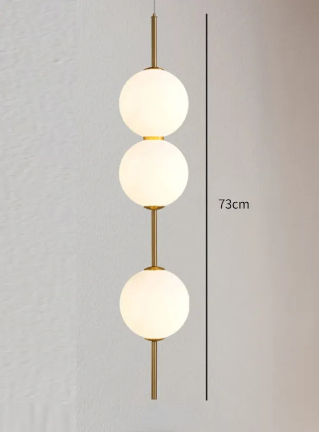 Glass Globe Hanging Light Fixture with Multiple Configurations for Dining Room Kitchen Island Bedroom Contemporary Suspended Ceiling Lamp | Thomler
