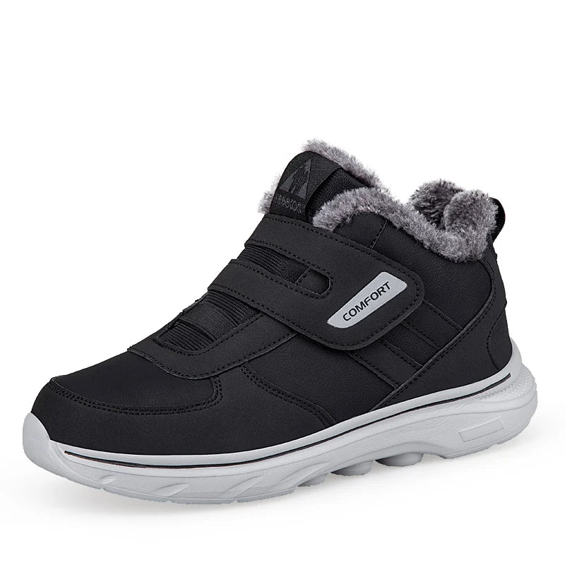 Adjustable Hook-and-Loop High-Top Sneakers for Swollen Feet – Fleece-Lined Orthopedic Walking Shoes for Edema & Bunions | Thomler