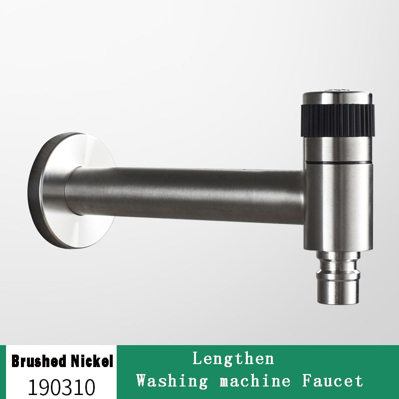 Wall-Mount Outdoor Garden Faucet | Cold Water Hose Spigot with Brass Valve & Stainless Steel Body for Yard, Patio & Balcony | Thomler