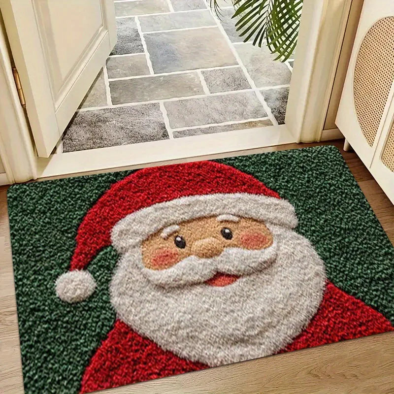 Holiday Door Mat Festive Welcome Rug Non-Slip Entry Decor for Front Porch Indoor Entryway Year-Round Seasonal Celebrations | Thomler