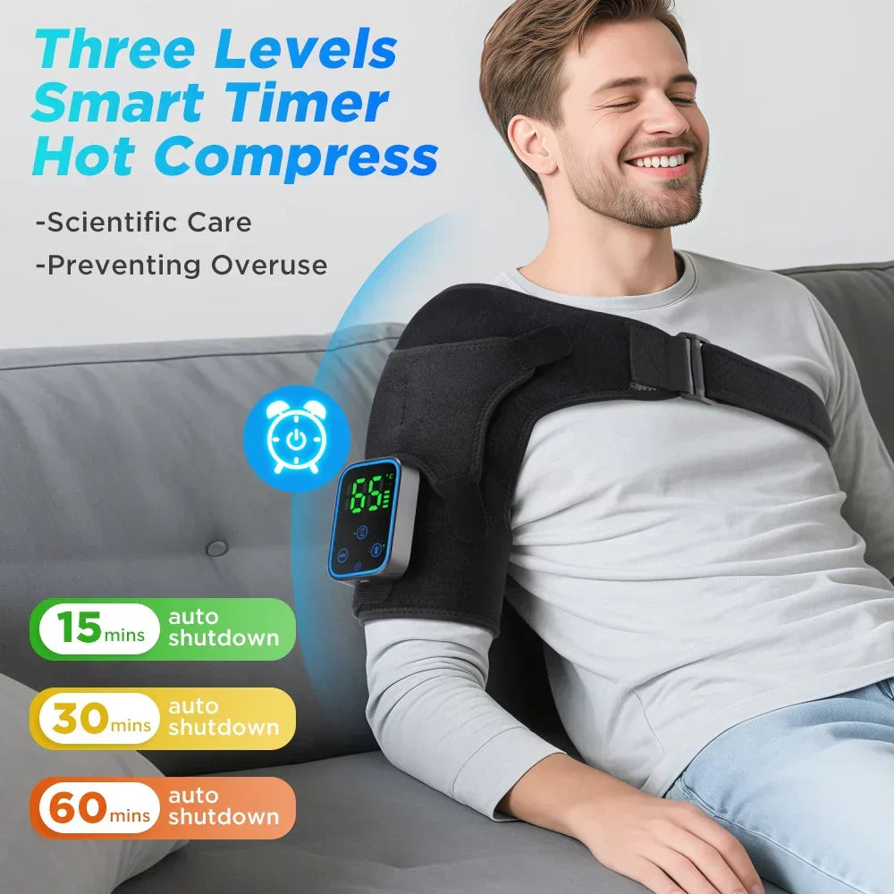 3-in-1 Heated Joint Therapy Massager for Shoulder, Elbow & Knee with App Control & Vibration | Thomler